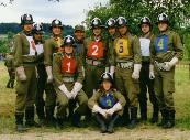 Group in Arbing 1997 / Gruppe in Arbing 1997   (Stefan, Sigi, Markus, Raphael, Manfred, Pani, Buchi, Peter,   Herbert, Wolfgang, front: Spindi)